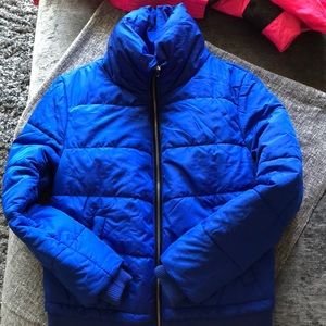 Electric Blue lightweight puffer jacket